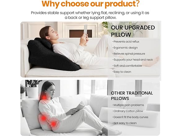 Ruanuo Memory Foam Ergonomic Rest Pillow