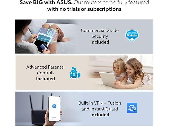 ASUS ZenWiFi Whole-Home Dual-Band Mesh WiFi 6 System XD6 White - 2 Pack