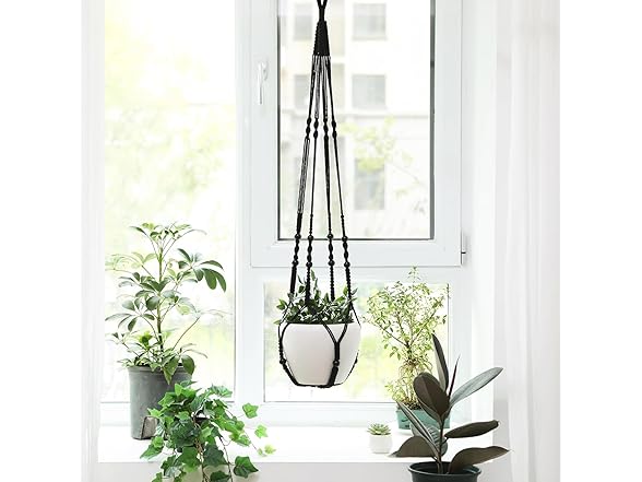 AKEIE Macrame Plant Hanger 3 Pack Indoor & Outdoor