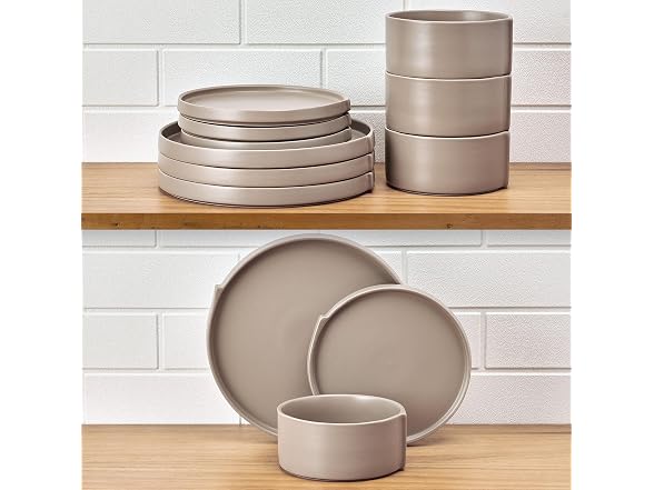 Pfaltzgraff Contemporary Edge 12 Piece Stoneware Dinnerware Set
