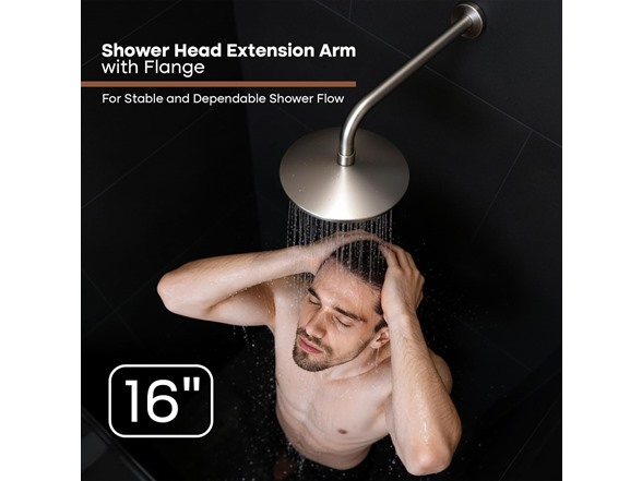 SUPPLYGIANT 16 Inch Shower Arm 90 Degree Extention