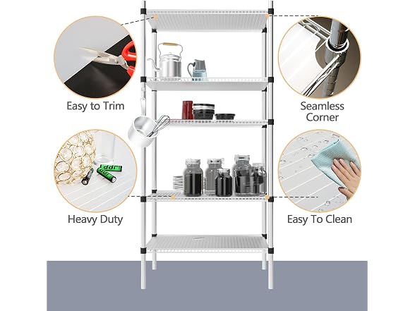 Maxtbee 5pcs Shelf Liners of Wire Shelf System,14 x 30 inch