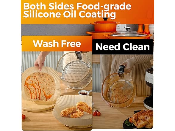 Air Fryer Paper Liners Disposable: 100PCS