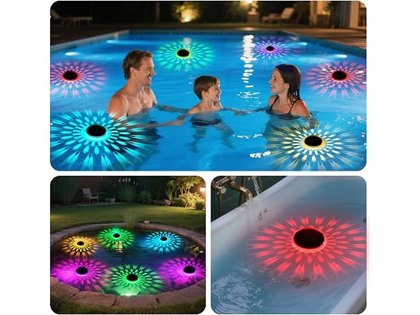 Energetic Solar Floating Pool Lights, 5 Pack