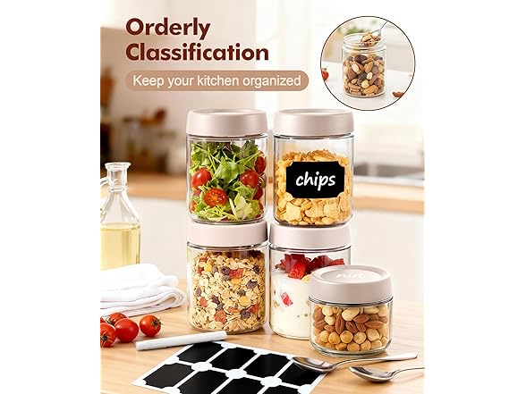 Cozyverge 16 oz Overnight Oats Containers