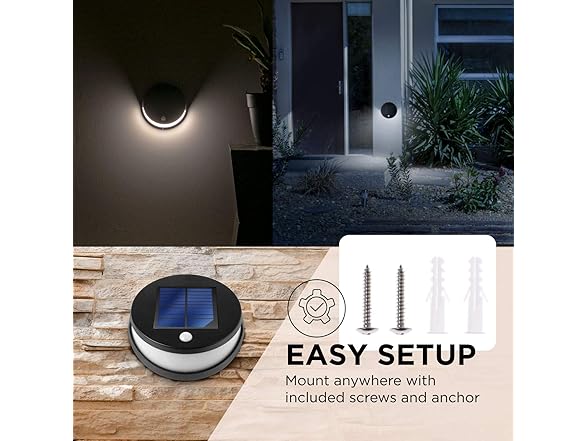 Home Zone ELI0991V Solar Down Wall Light
