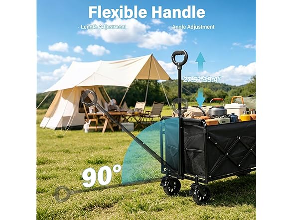 Collapsible Wagon Cart with All-Terrain Wheels