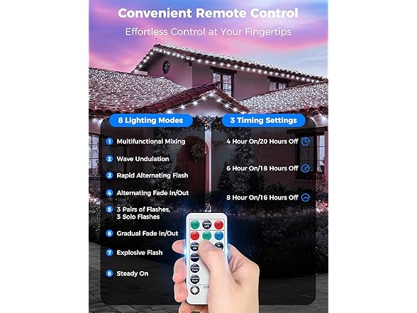 Brightever 1100 LED Outdoor Christmas Lights, 360 FT