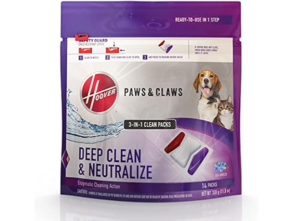 (3-Pack) Hoover Paws & Claws Clean Packs