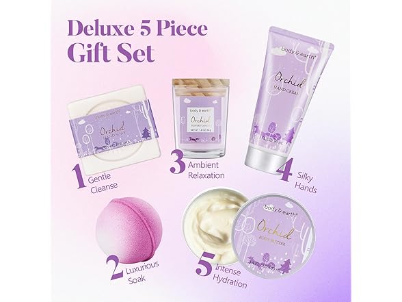 Body & Earth Orchid Spa Gifts for Women