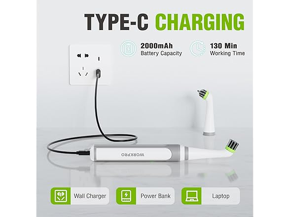 WORKPRO Cordless Grout Brush Set