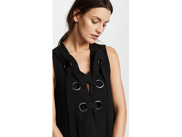 English Factory Women (M) Lace Up Front Dress