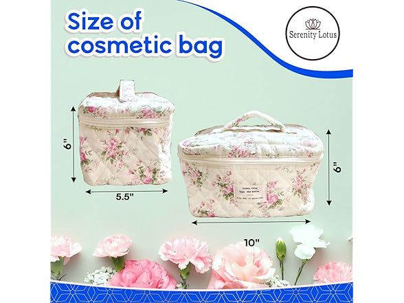 Generic Large Travel Quilted Makeup Bag