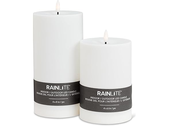 Abbott Collection Rainlite LED Candle 6"