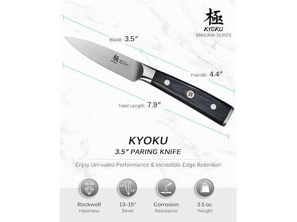 KYOKU 3.5" Samurai Series Paring Knife