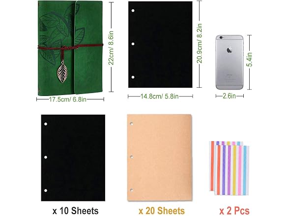 Scrapbook Album,Leather Leaf Pattern