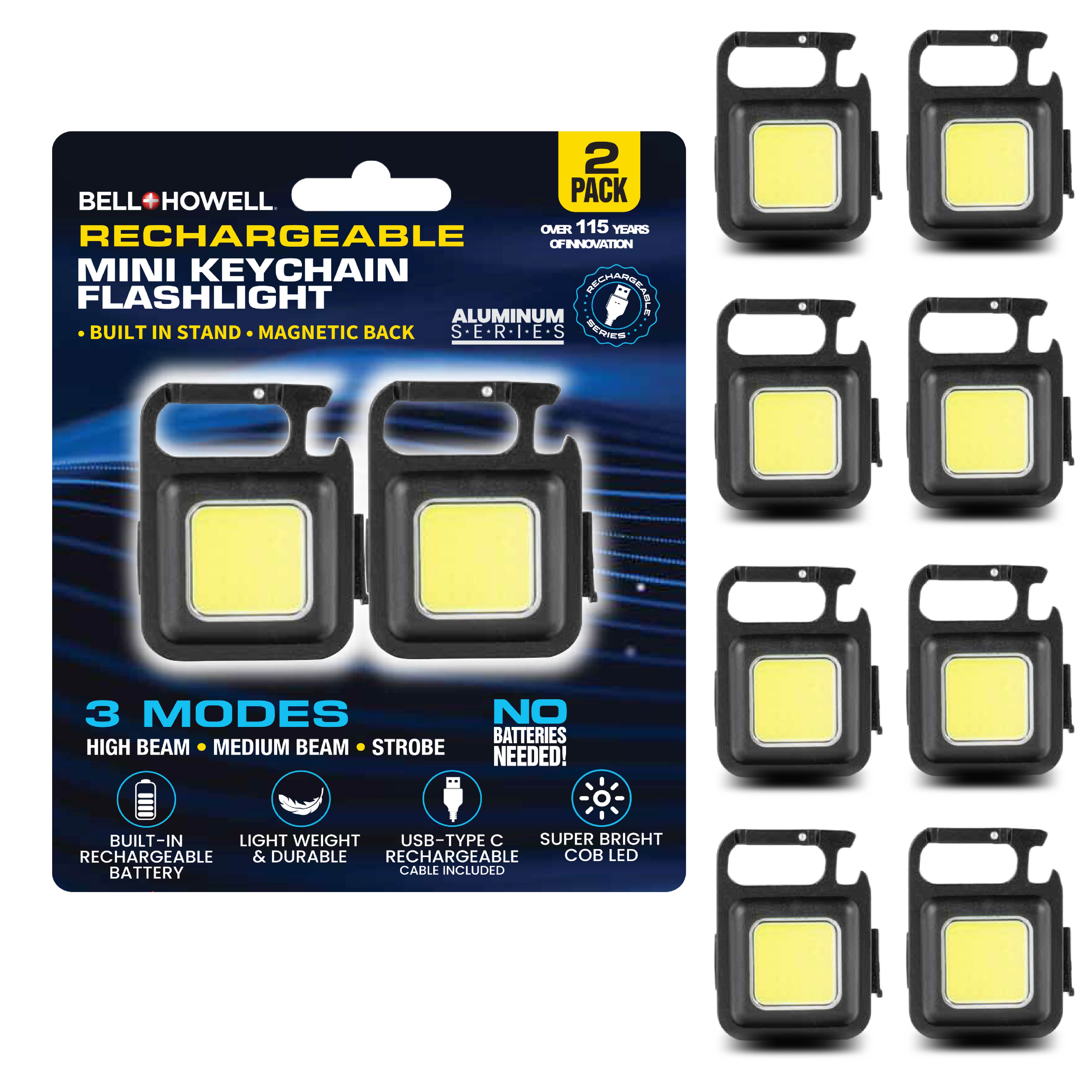 Rechargeable 2Pc Mini Keychain F.Light - Gallery 8