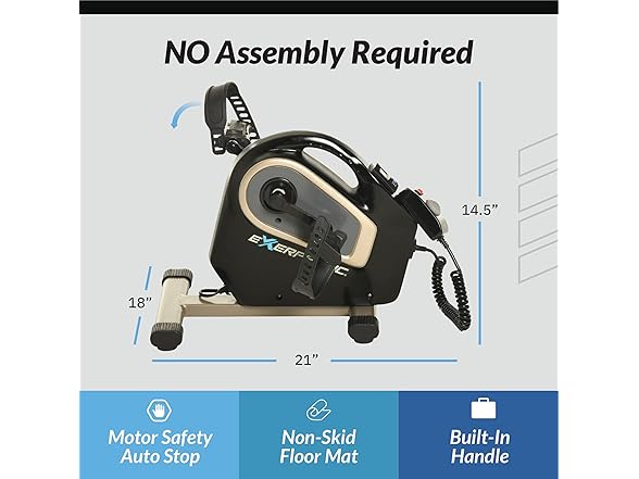 Exerpeutic Motorized Under Desk Exercise Bike