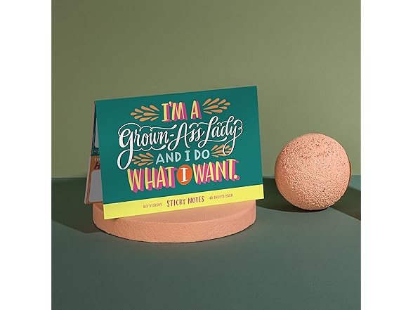 Em & Friends Grown-Ass Lady Sticky Note Packet, 6 Pads