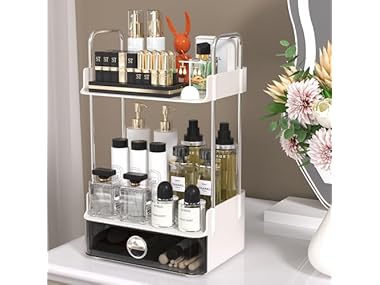 $14.99, Was $24.99, 40% Off! Bathroom Counter Organizer, White dealfomo