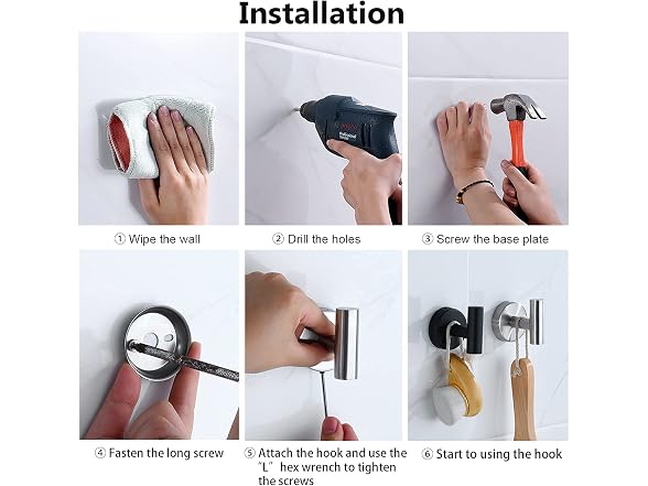 YSSILADI Silver Shower Hook for Bathroom,