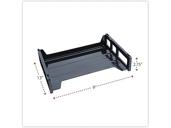 UNV08100 Universal Side Load Letter Desk Tray, Black
