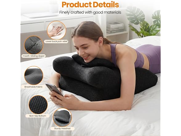Ruanuo Memory Foam Ergonomic Rest Pillow
