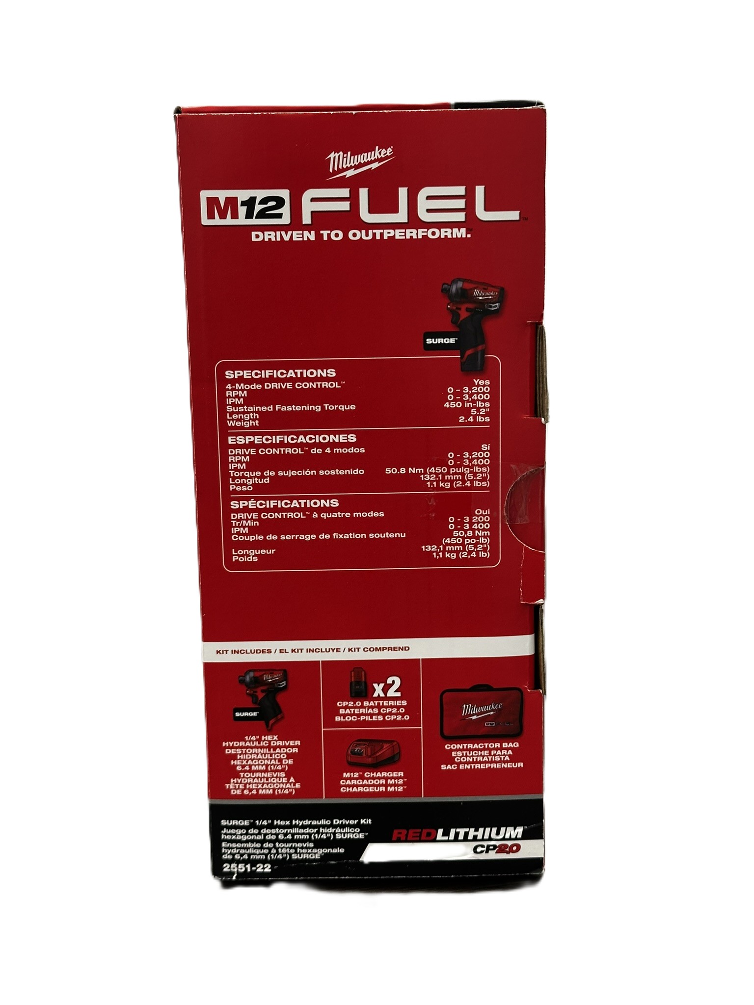 Milwaukee 2551-22 M12 FUEL SURGE 1/4in Driver Kit - Gallery 6