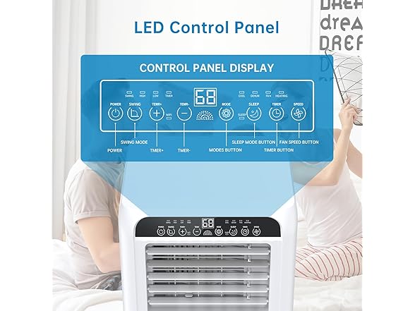 GAOMON 8,000 BTU Portable Air Conditioner 350 SqFt