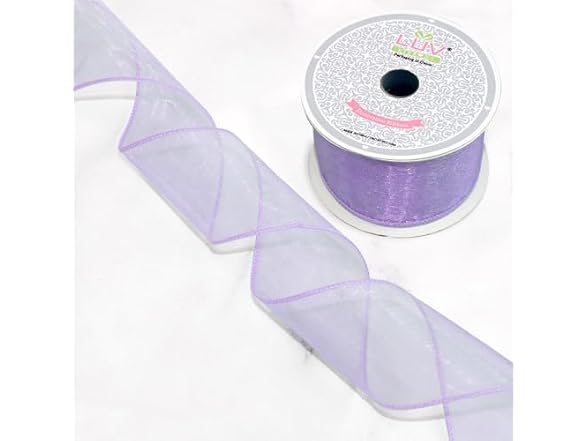 Creative Ideas Wired 2.5" Inch Organza, 10 Yards, Lavendar