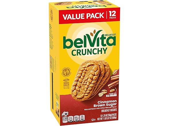 12PK belVita Cinnamon Brown Sugar Breakfast Biscuits