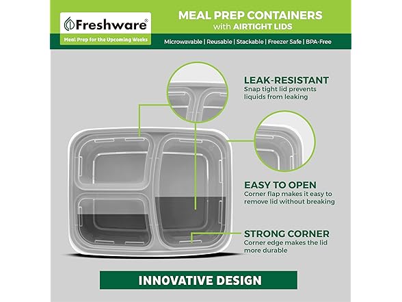 Freshware Freshware Meal Prep Containers [25 Pack]