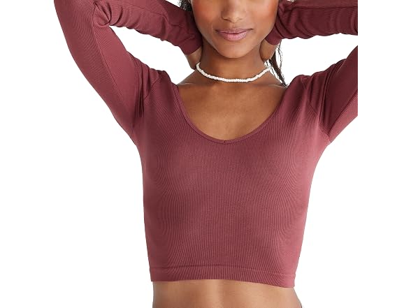 Aeropostale Seamless Wear 3-way V-neck Tiny Top