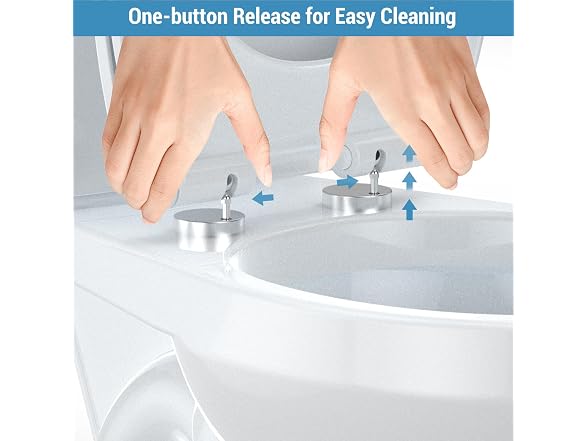 OUTLANE Round Toilet Seat, Soft Close Toilet Seat