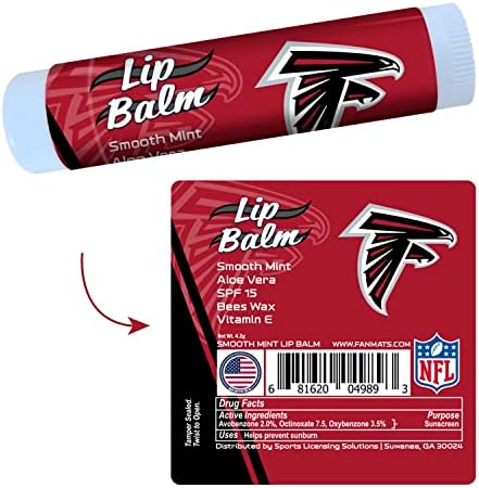 FANMATS 34608 Atlanta Falcons Smooth Mint SPF 15 Lip Balm