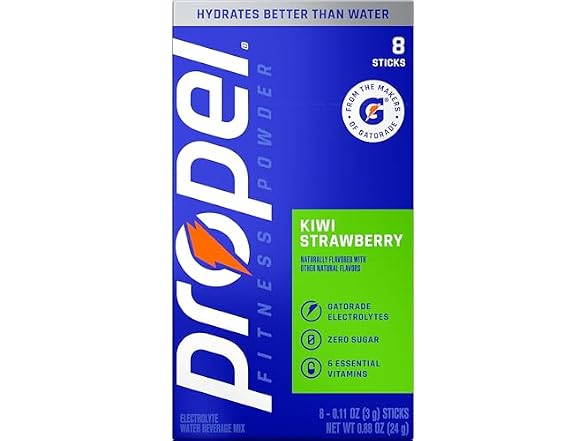 Propel Drink Mix Packets Kiwi Strawb