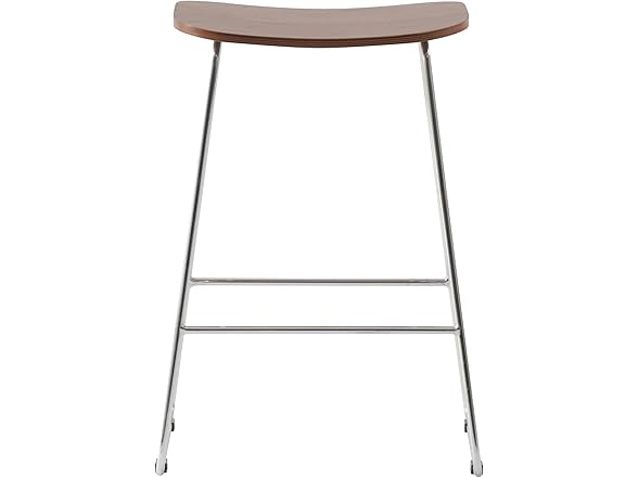 LeisureMod Melrose Walnut Counter Stool