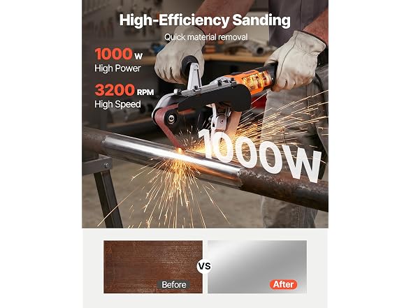 Pipe Tube Polisher Sander, 1000W Pipe Belt