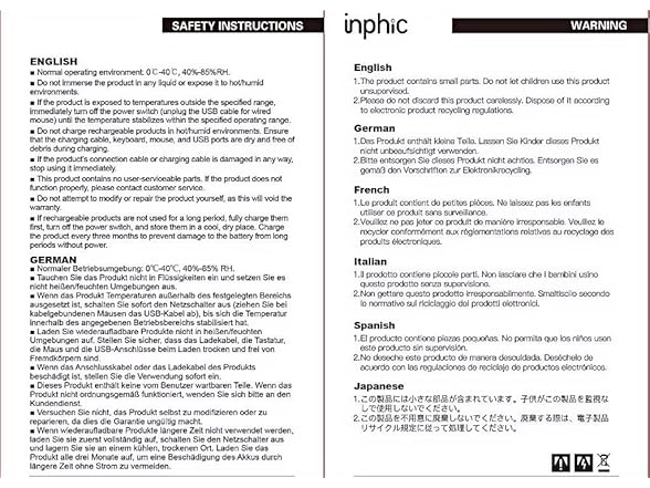 INPHIC BC103825060243 wireless gaming mouse lightwei