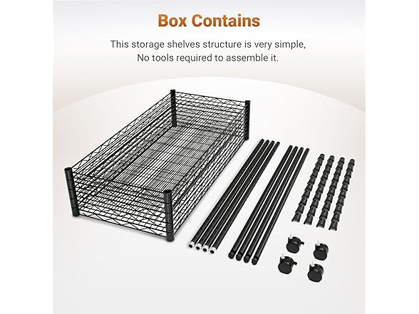 YSSOA Heavy Duty Shelving Unit 2Pk