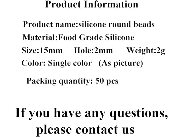 50pcs Turquoise Color Round Silicone Beads 15mm