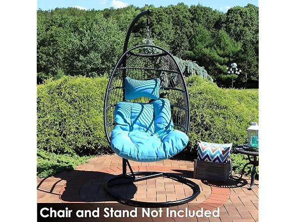 Sunnydaze Julia Polyester Egg Chair Cushions - Gallery 5