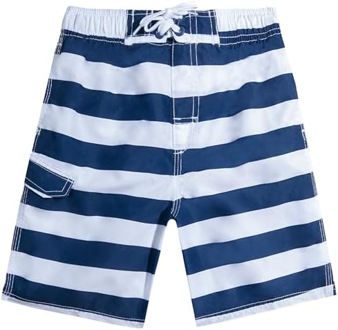 Kanu Surf Toddler Boys Troy Quick Dry Beach Swim Trunk, Troy Navy/White, 2T