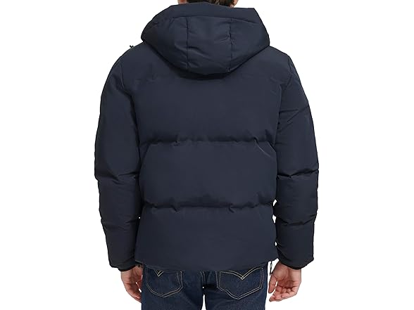 Levis Mens Chest Pocket Hooded Puffer