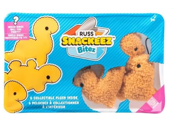 Russ Snackeez 3.5-Inch Keychain Dino Nuggets 6-Pk
