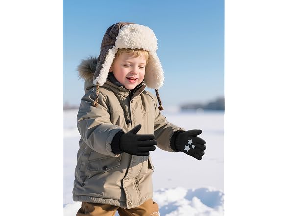 Cooraby Boys (2-5T) Kids Magic Gloves Knit Gloves