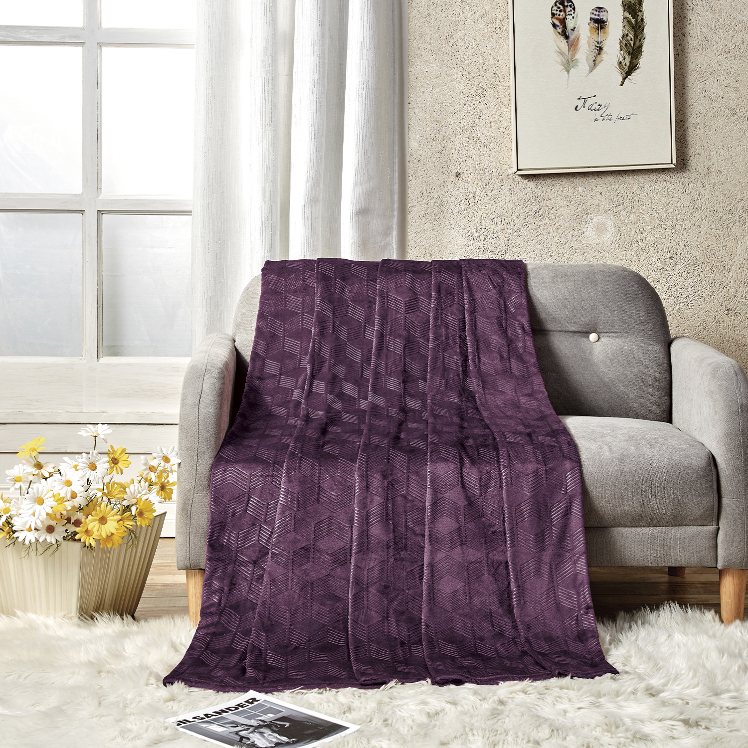 Amrani Embossed Microplush Blanket - Gallery 6