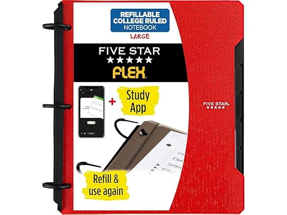 Five Star Flex Refillable Notebook + Study App
