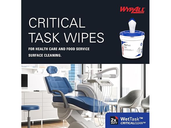 WypAll CriticalClean WetTask Wipes