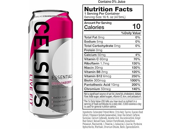 1CT CELSIUS ESSENTIALS, Sparkling Dragonberry